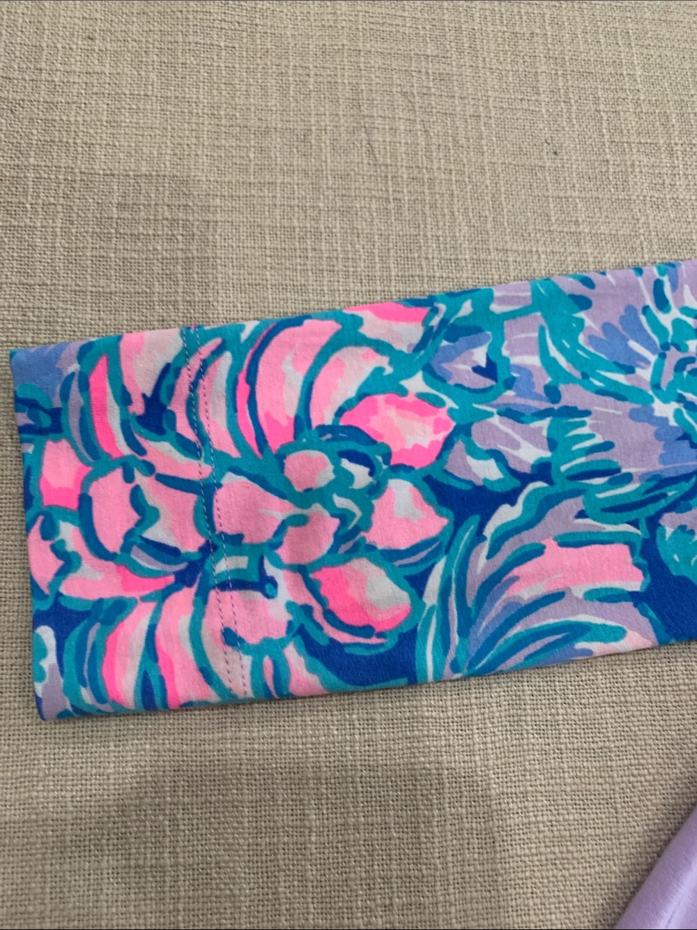Lilly Pulitzer Pink and Blue Floral Panel Long-Sleeve Top size Small - Picture 5 of 5